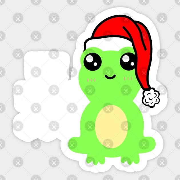 Cute Christmas Frog Sticker by faiiryliite